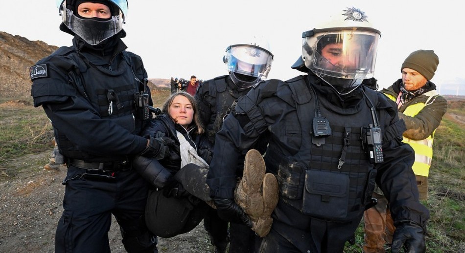 Detuvieron a Greta Thunberg durante una protesta en Alemania